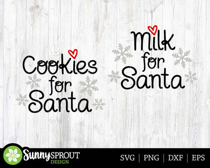 Christmas Plate and Mug SVG, Digital download, Cricut cut file, Silhouette, Santa cookies & milk design