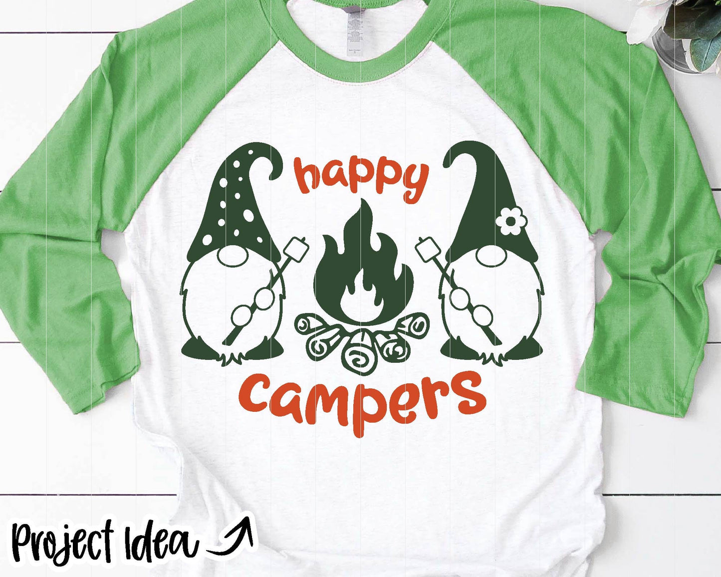 Happy Camper Gnomes SVG, Digital download, Cricut vinyl cut file, Silhouette, Camping shirt design, Sign decor