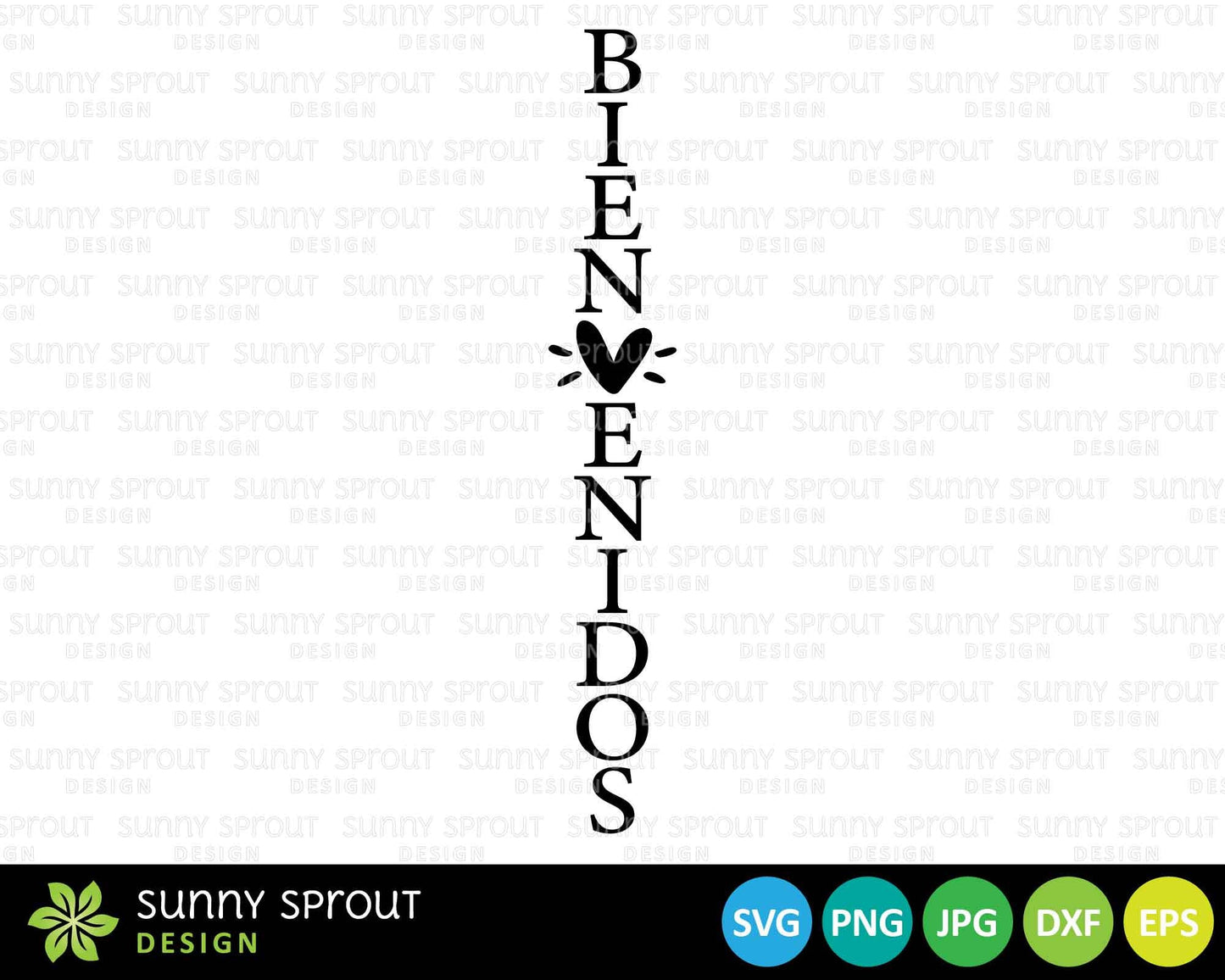 Bienvenidos Welcome Porch Sign SVG, Digital Download, Cricut Cut File, Spanish Vertical Door Leaner Design