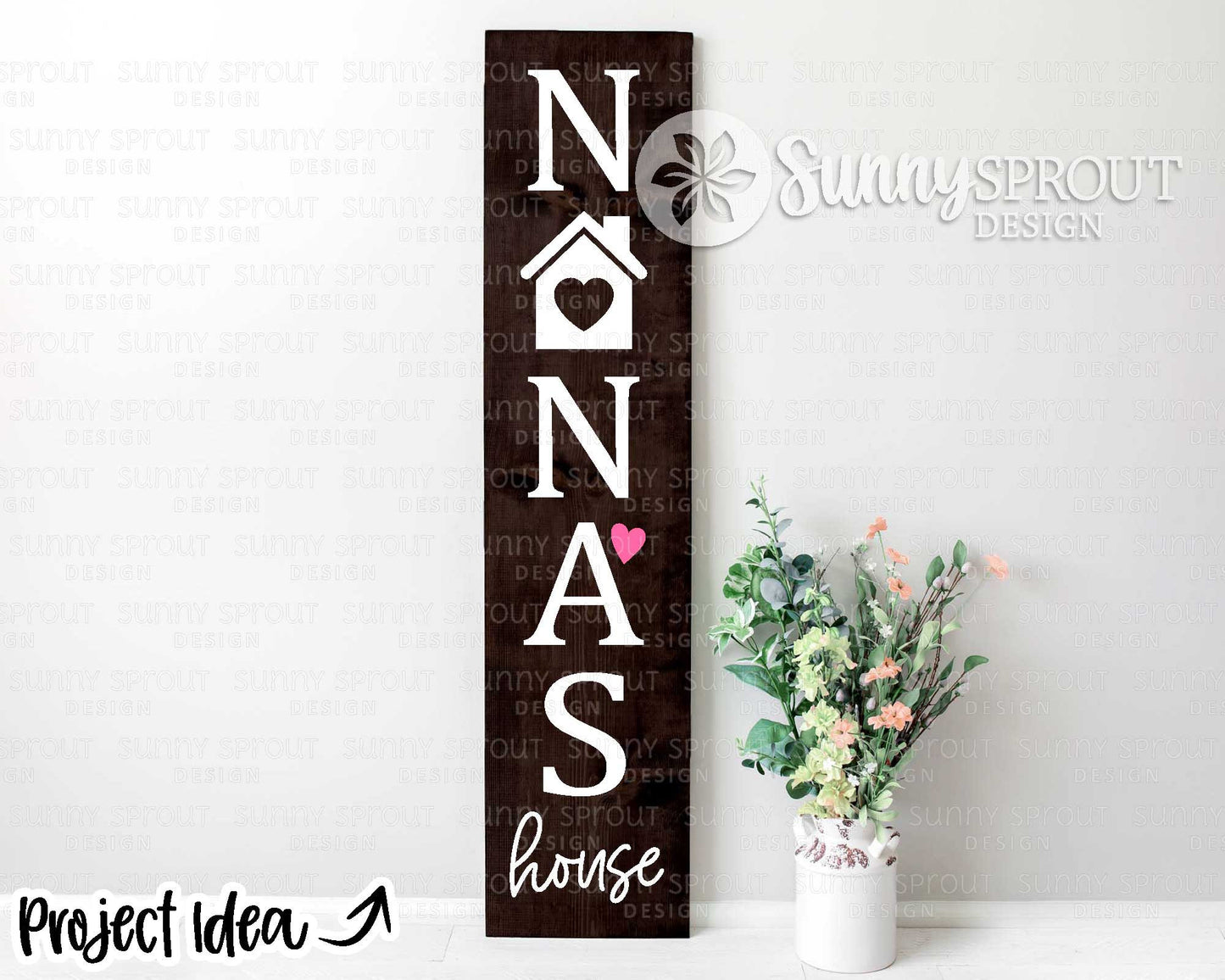 Nana's House Porch Sign SVG, Digital Download, Cricut Cut File, Silhouette, Front Door Leaner Design