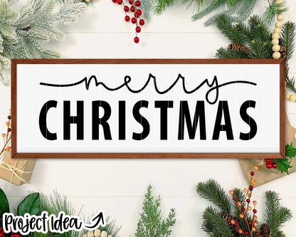Merry Christmas SVG, Digital Download, Cricut SVG Cut File, Silhouette, Sign, Mug, Shirt Design