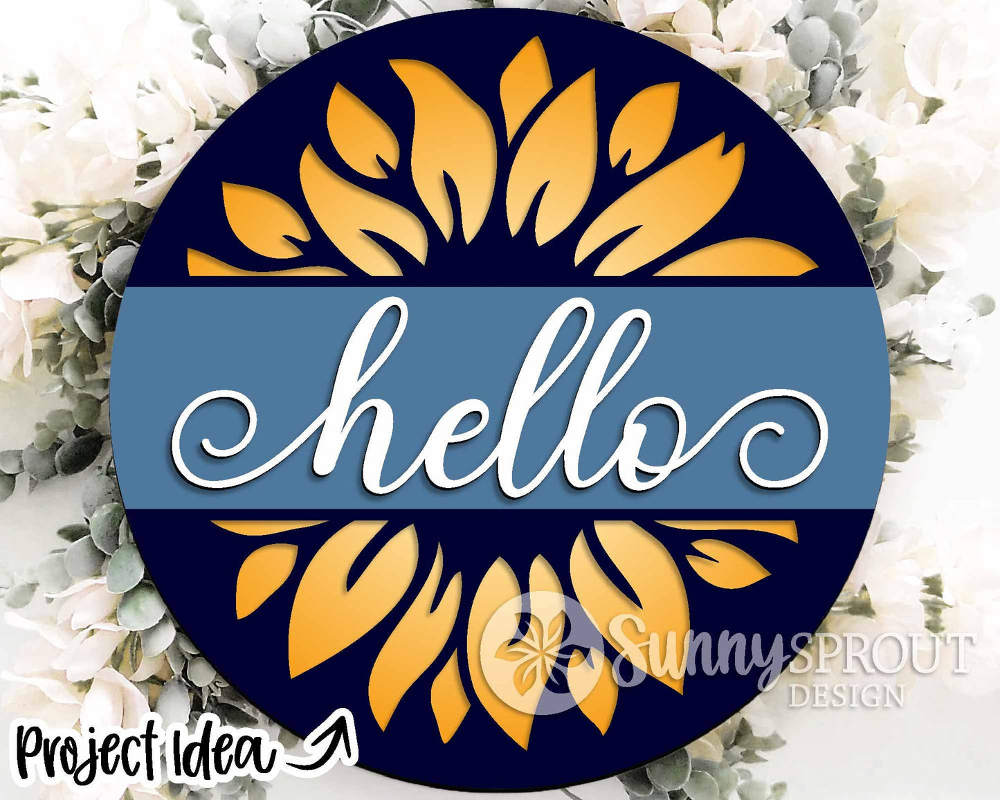 Nature Laser Sign Bundle, Round door hanger svg, Glowforge laser file, Cricut cut file, Front door welcome sign, Summer