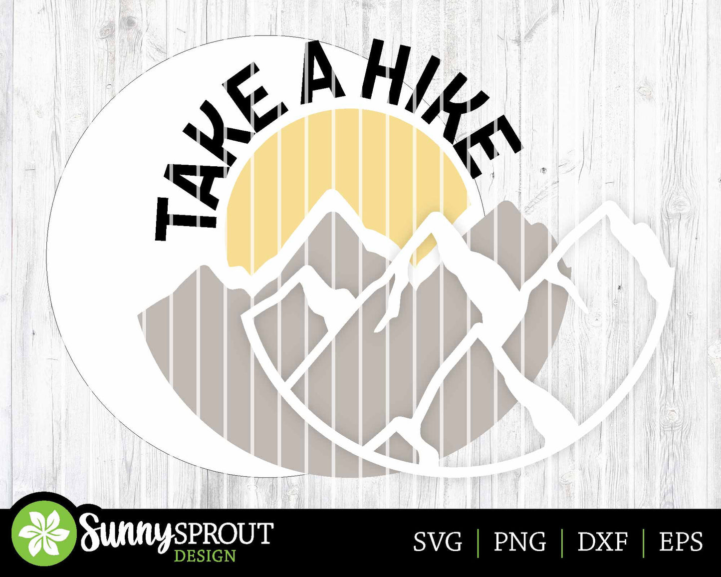 Take a Hike Mountain Sign, Digital download, SVG Laser cut file, Cricut, Round door hanger design, Camping cabin outdoor decor