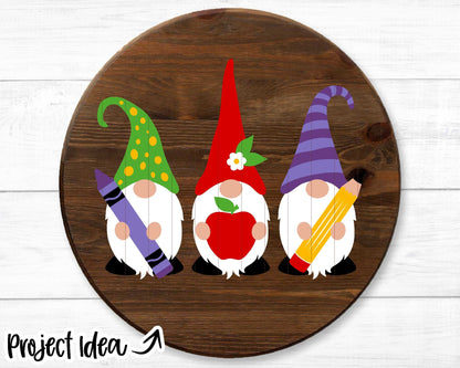Three Gnomes Back to School SVG, Digital download, Cricut cut file, Silhouette, Classroom, Teacher design