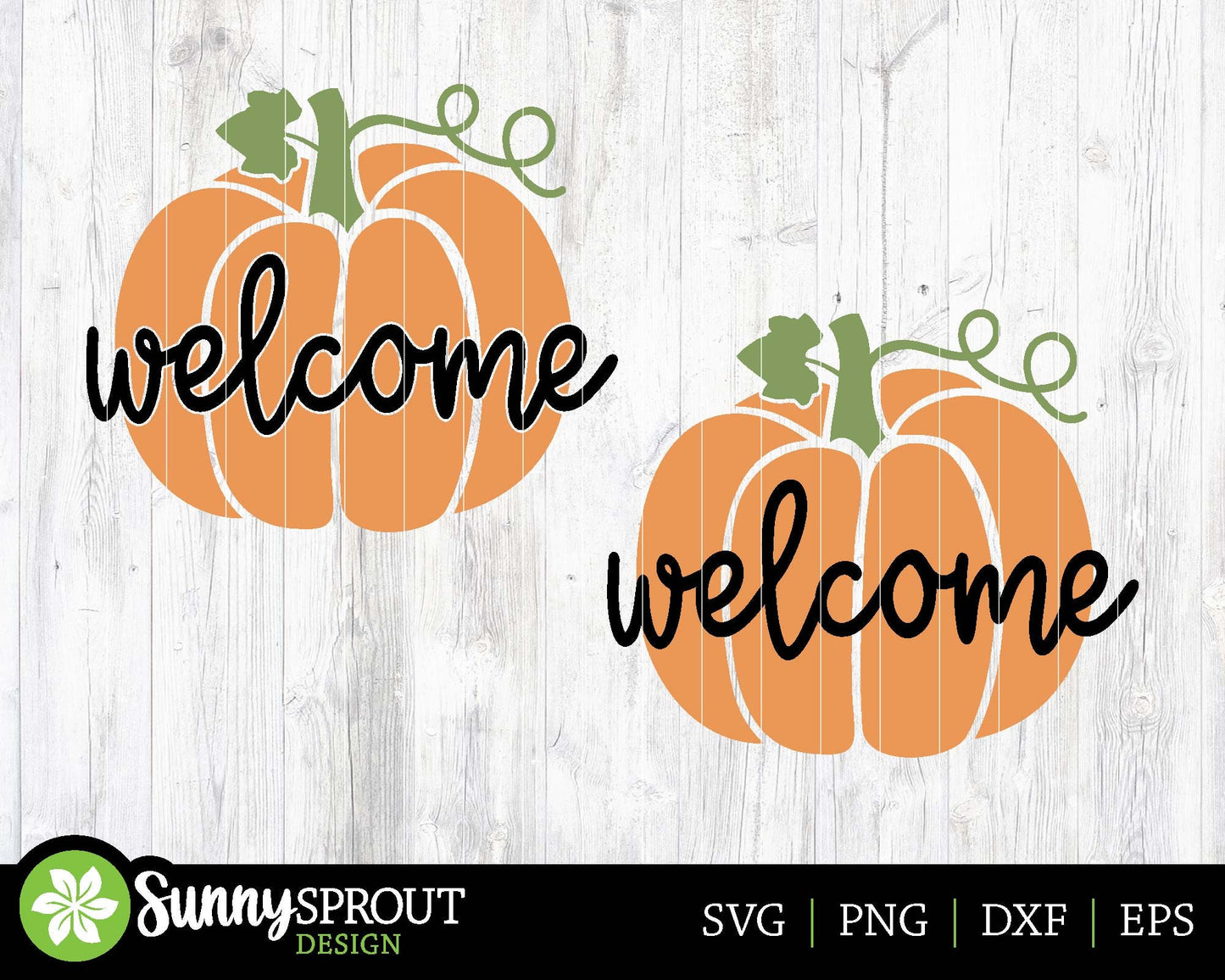 Welcome Pumpkin Sign, Digital Download, Cricut SVG Cut File, Silhouette, Round Fall Door Hanger Design
