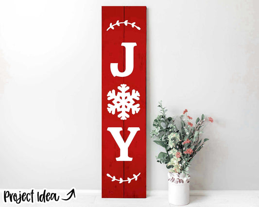 JOY Christmas Porch Sign, Digital download, Cricut SVG cut file, Silhouette, Front door leaner design