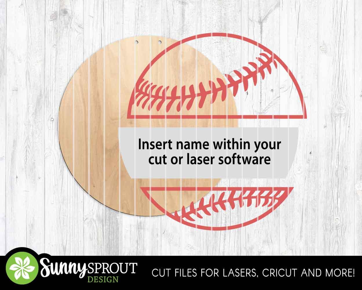 Softball Player Name Number Sign, Digital Download, SVG Laser Cut File, Cricut, Door Hanger Wall Art Design, Personalized Sports Decor