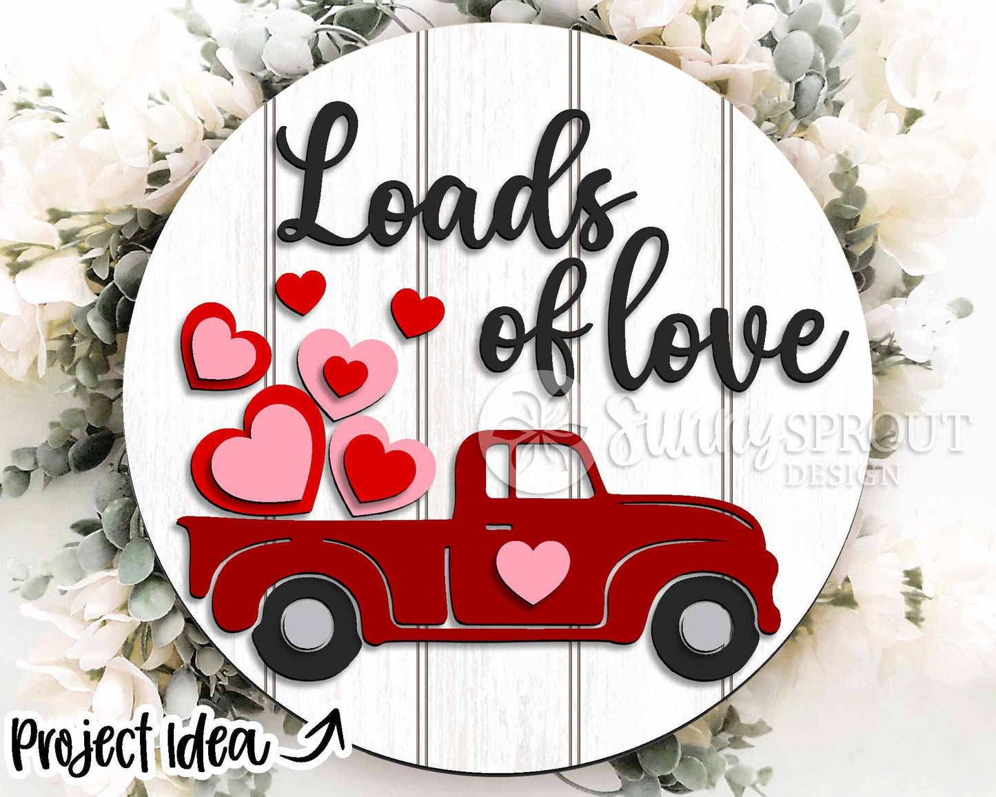 Valentine Laser Sign Bundle, Round door hanger, Glowforge laser file, Cricut cut svg, Silhouette, Heart welcome sign