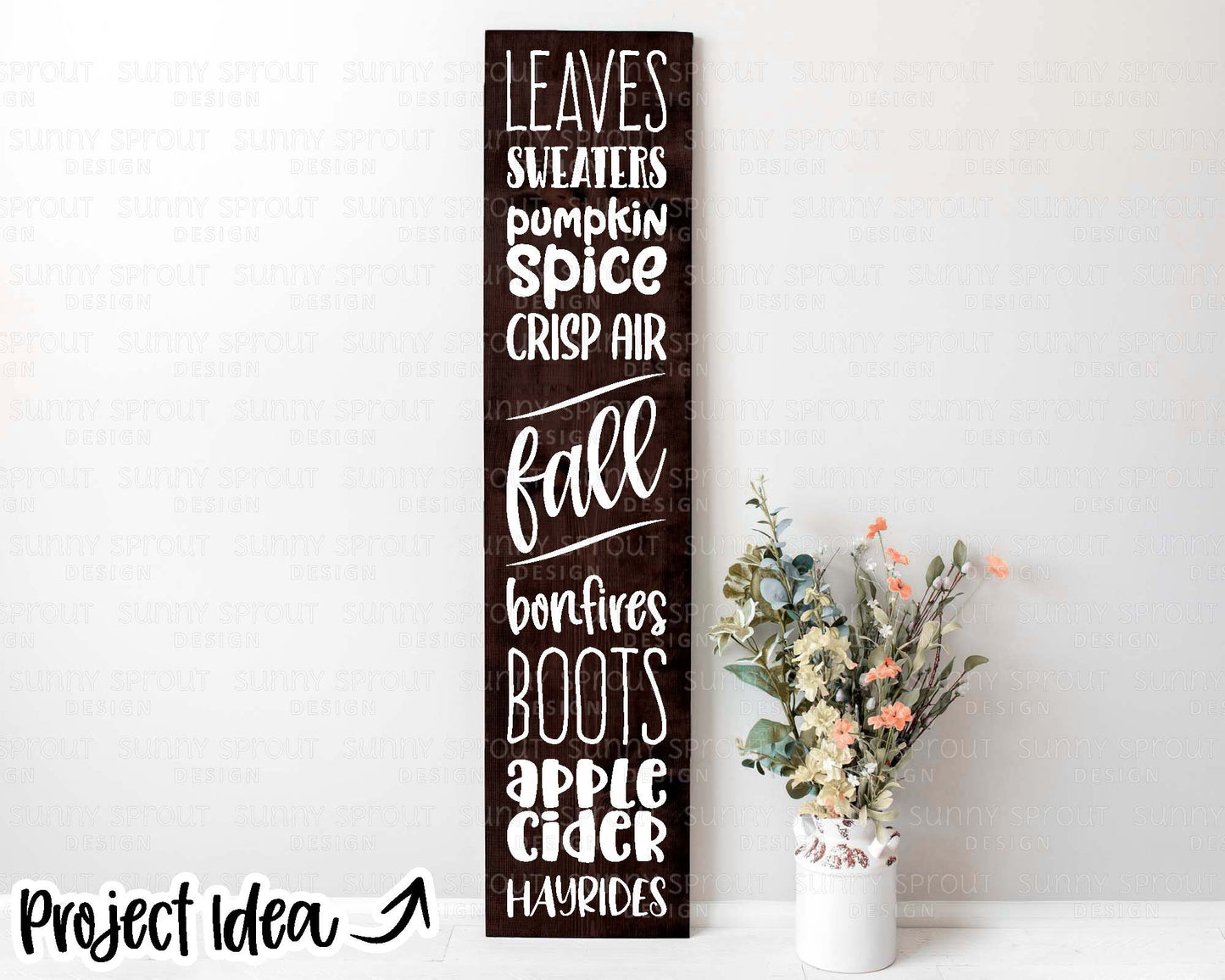 Fall Things Porch Sign SVG, Cricut cut file, Silhouette, Fall decor svg, Autumn porch leaner, Fall words svg