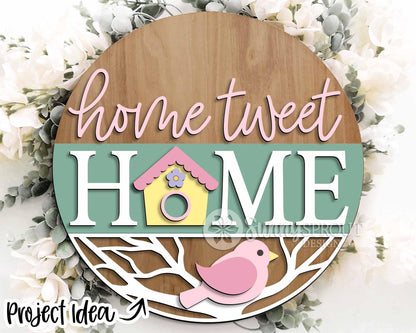 Spring Sign Bundle 4, Round door hanger svg, Glowforge laser file, Cricut, Spring flower welcome sign, Hello Spring