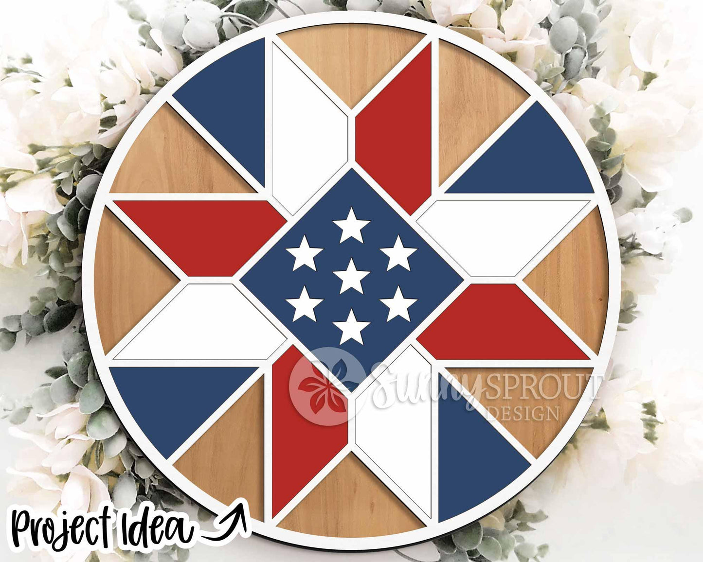 Seasonal Barn Quilt Sign Bundle, Round door hanger svg, Glowforge laser file, Cricut, Front door sign svg, Wall decor