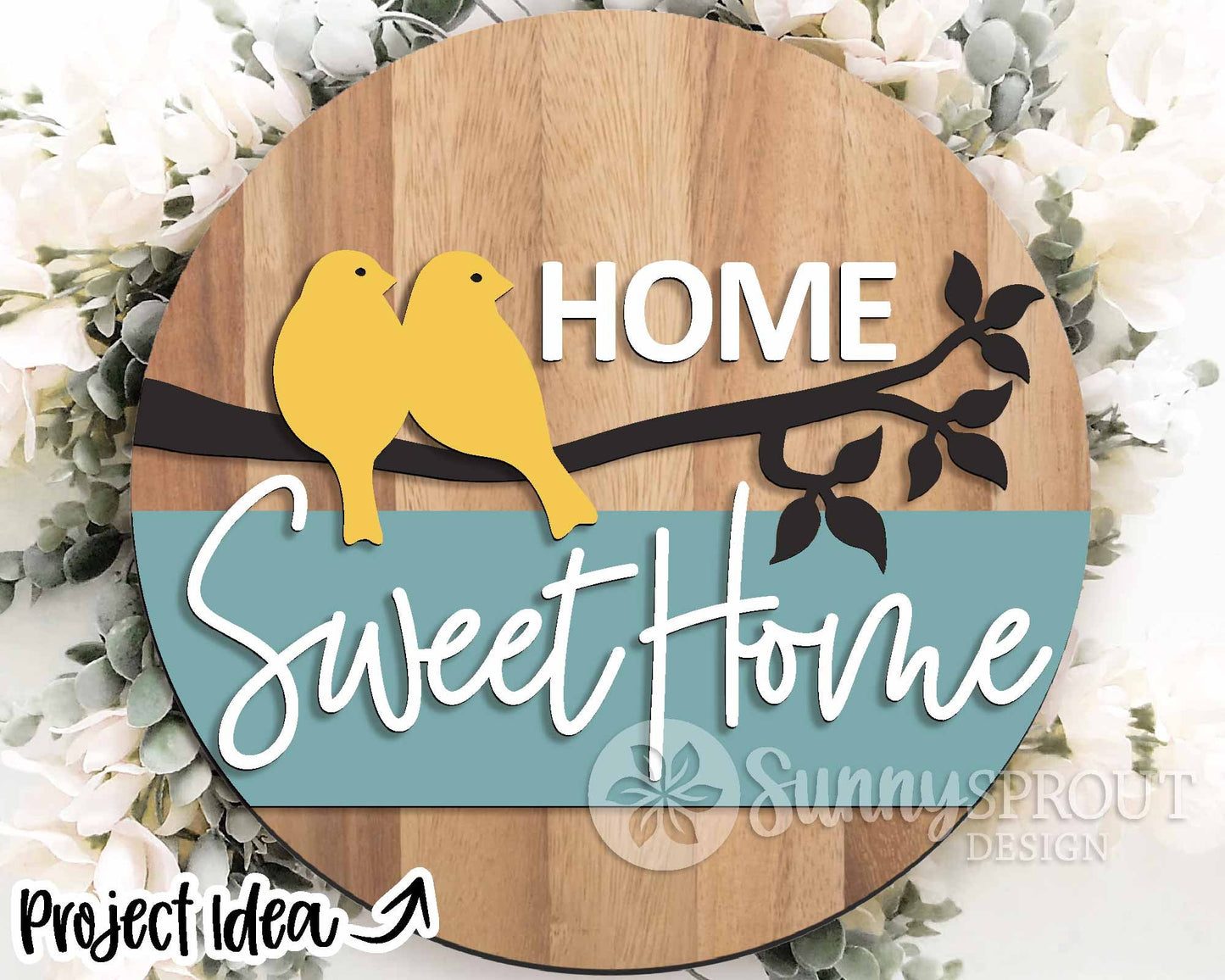 Nature Laser Sign Bundle, Round door hanger svg, Glowforge laser file, Cricut cut file, Front door welcome sign, Summer