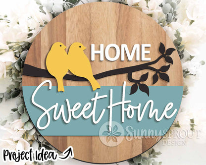 Nature Laser Sign Bundle, Round door hanger svg, Glowforge laser file, Cricut cut file, Front door welcome sign, Summer
