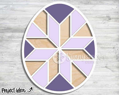 Barn Quilt Pattern Easter Egg, Digital download, SVG Laser cut file, Cricut, Round door hanger design, Spring farmhouse decor