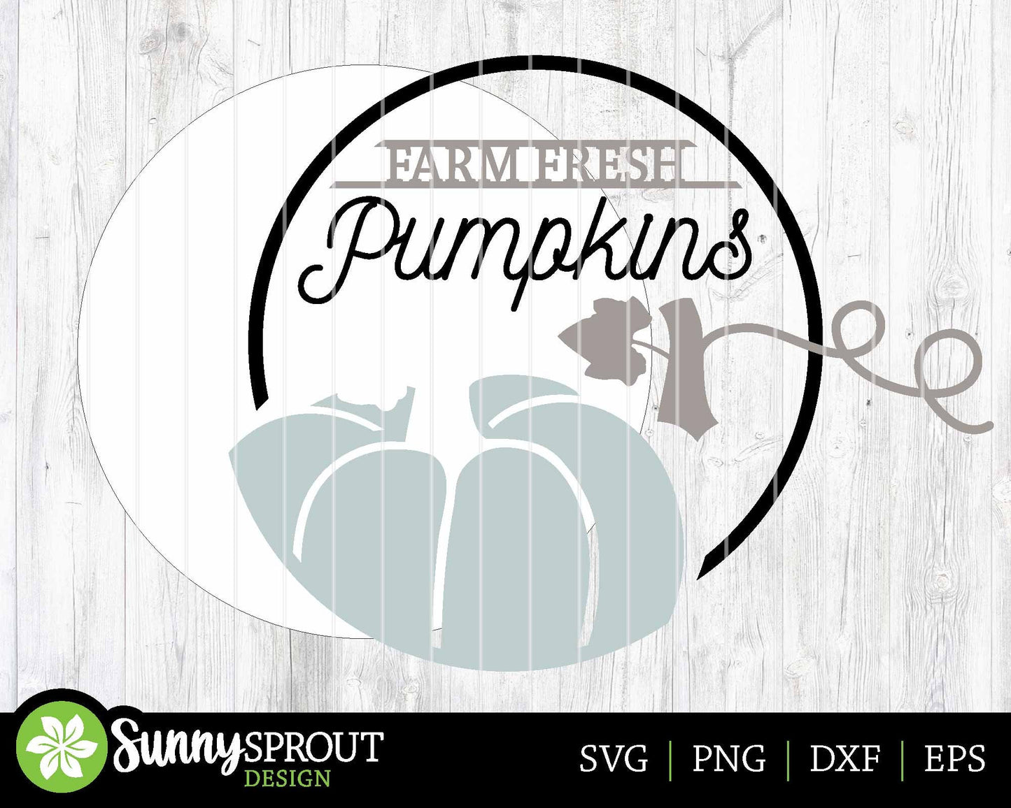 Farm Fresh Pumpkins Sign, Digital Download, SVG Laser Cut File, Cricut, Round Fall Door Hanger Design, Farmhouse Decor