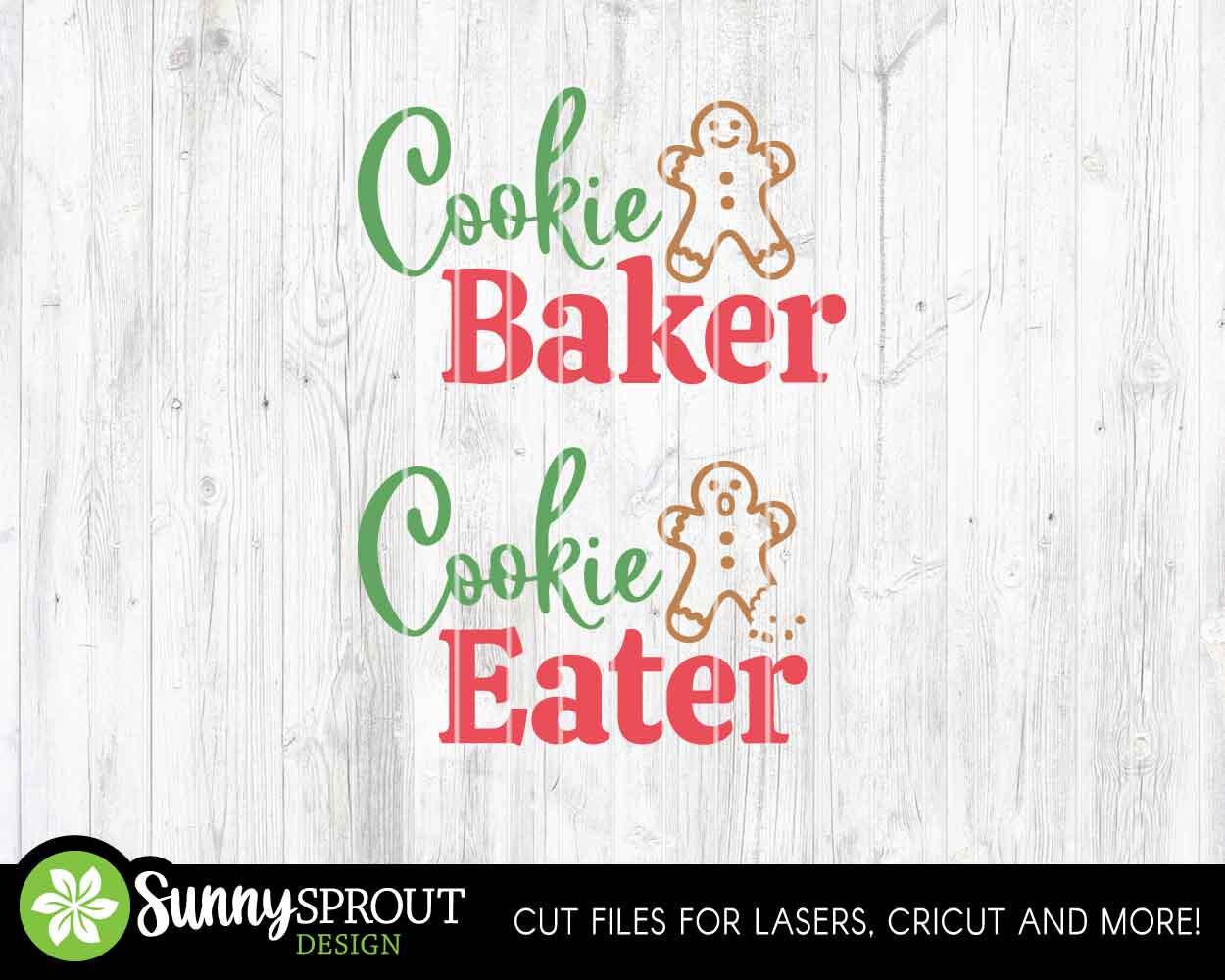 Cookie Baker Eater Shirt Design, Digital download, Cricut SVG cut file, Silhouette, Family Christmas design