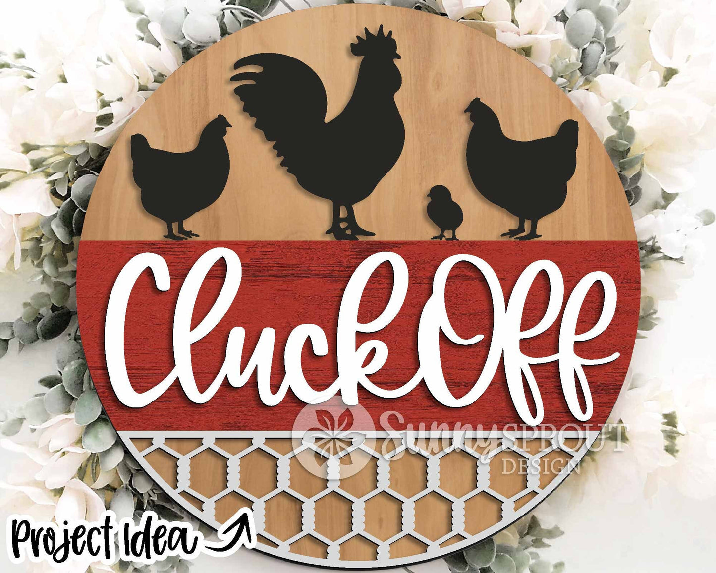 Farm Animal Laser Sign Bundle, Round door hanger svg, Glowforge laser file, Cricut, Chicken coop welcome sign, Cow decor