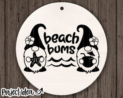 Beach Bums Gnomes SVG, Digital download, Cricut vinyl cut file, Silhouette, Summer vacation shirt, Sign, Mug design
