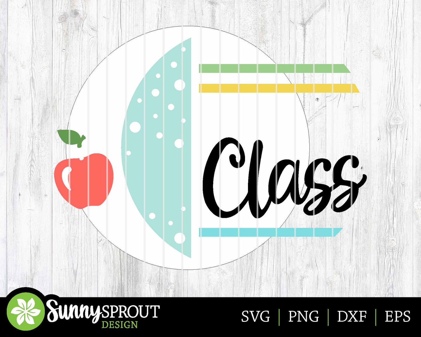 Class Apple Teacher Name Sign, Digital download, SVG Laser cut file, Cricut, Round door hanger design, Personalize school decor
