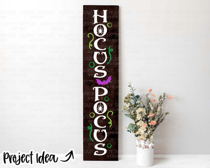 Hocus Pocus Witch Halloween Porch Sign, Digital Download, Cricut SVG Cut File, Silhouette, Fall Door Leaner Design