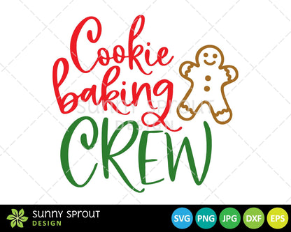 Cookie Baking Crew SVG, Cricut cut file, Silhouette cut file, Group Christmas shirt design, Family Christmas shirt svg