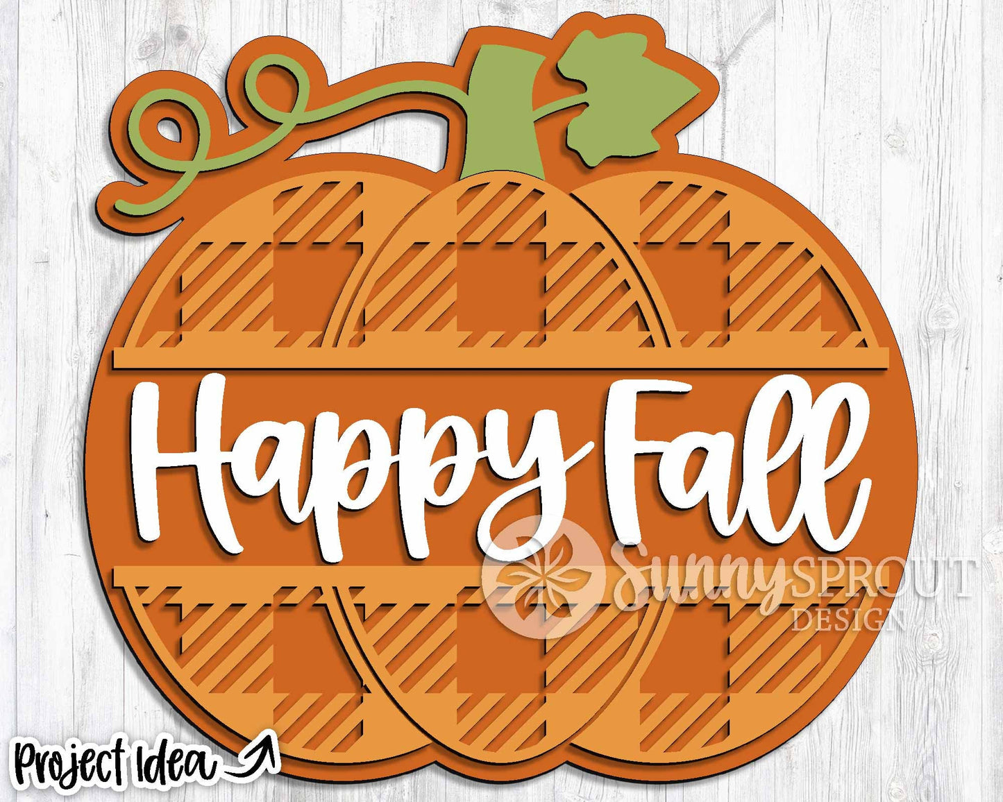 Happy Fall Monogram Pumpkin Sign, Digital Download, SVG Laser Cut File, Cricut, Round Fall Door Hanger Design, Personalize name