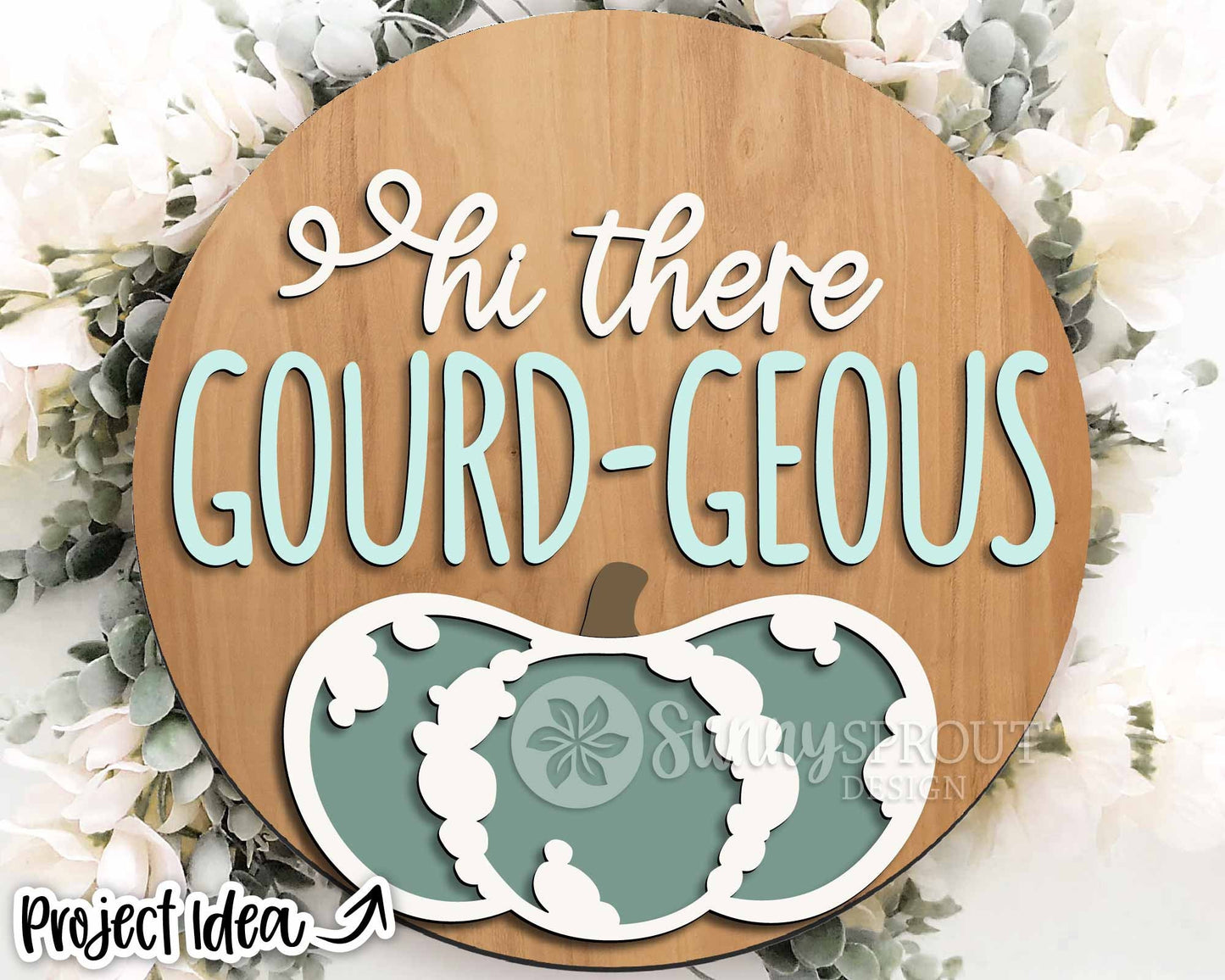 Fall Laser Sign Bundle 5, Round door hanger, Glowforge laser file, Cricut, Autumn welcome sign svg, Hello Fall pumpkin svg