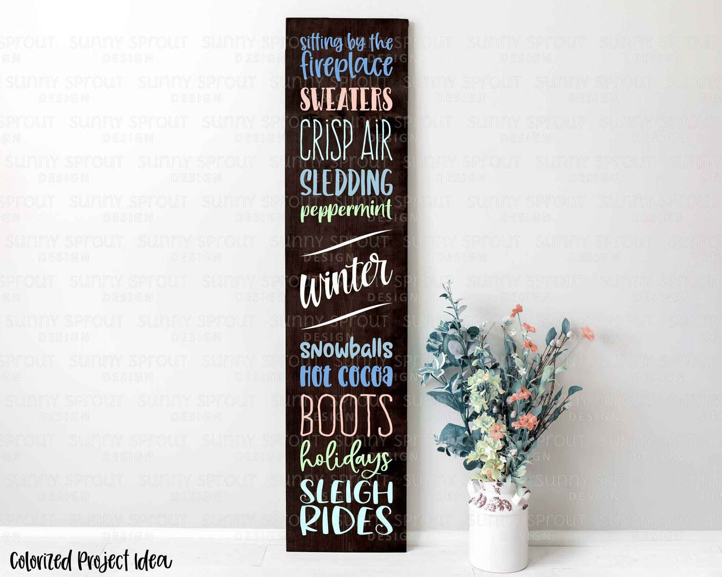 Winter Things Porch Sign | Digital Download | svg, png, jpg, dxf, eps | Print File, Cut File for Cricut | Winter Sign Design for Front Door