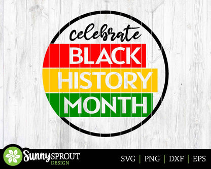 Celebrate Black History Month svg, Round door hanger, Welcome sign svg, Cricut cut file, Silhouette, Glowforge laser file, Black history svg