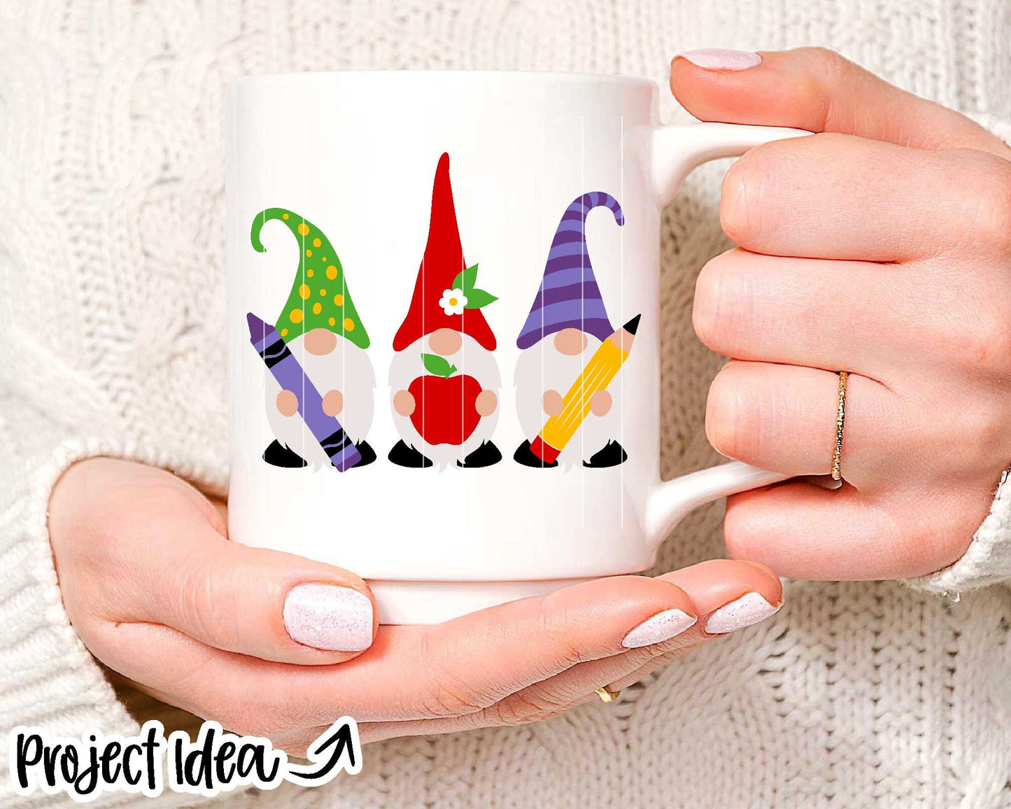 Three Gnomes Back to School SVG, Digital download, Cricut cut file, Silhouette, Classroom, Teacher design