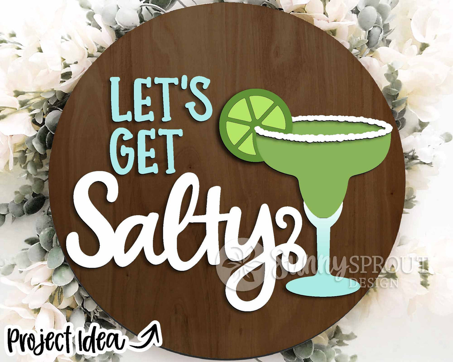 Summer Patio Laser Sign Bundle, Round door hanger svg, Glowforge laser file, Cricut cut file, Front door welcome sign