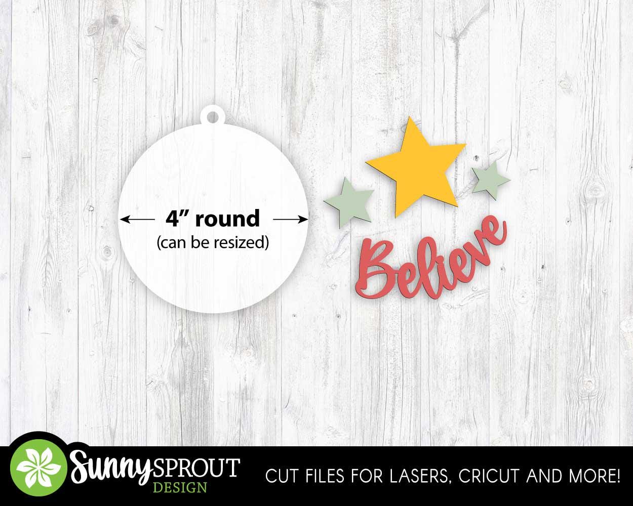 Christmas Ornament Bundle, Digital download, SVG laser cut file, Cricut, Santa gingerbread man reindeer design