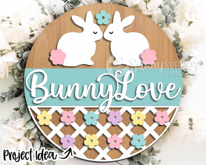 Easter Sign Bundle 2, Round door hanger svg, Glowforge laser file, Cricut cut file, Silhouette, Spring welcome sign svg