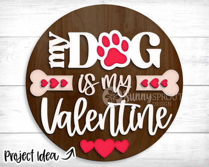 Valentine Laser Sign Bundle 4, Round door hanger, Glowforge laser file, Cricut, Heart welcome sign, Valentine's Day decor