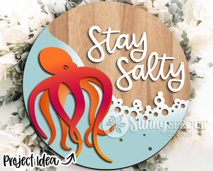 Beach Theme Sign Bundle 2, Round door hanger svg, Glowforge laser file, Cricut, Front door welcome sign, Ocean decor svg