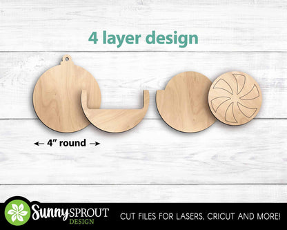 Gift Card Holder Ornament Bundle, Digital download, SVG laser cut file, Cricut, Christmas design