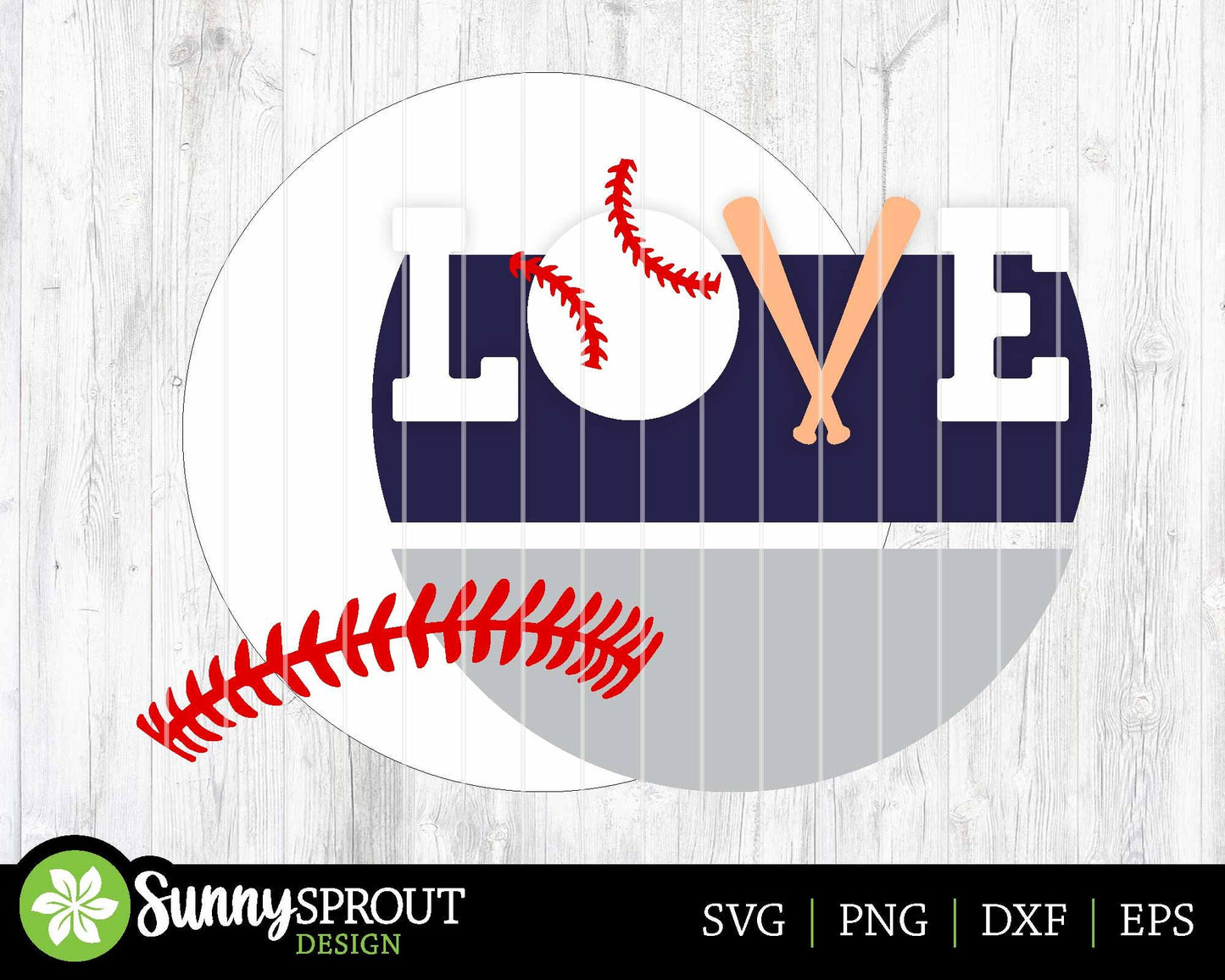 LOVE Baseball Softball Sign, Digital Download, SVG Laser Cut File, Cricut, Round Door Hanger Wall Art Design, Sports Decor