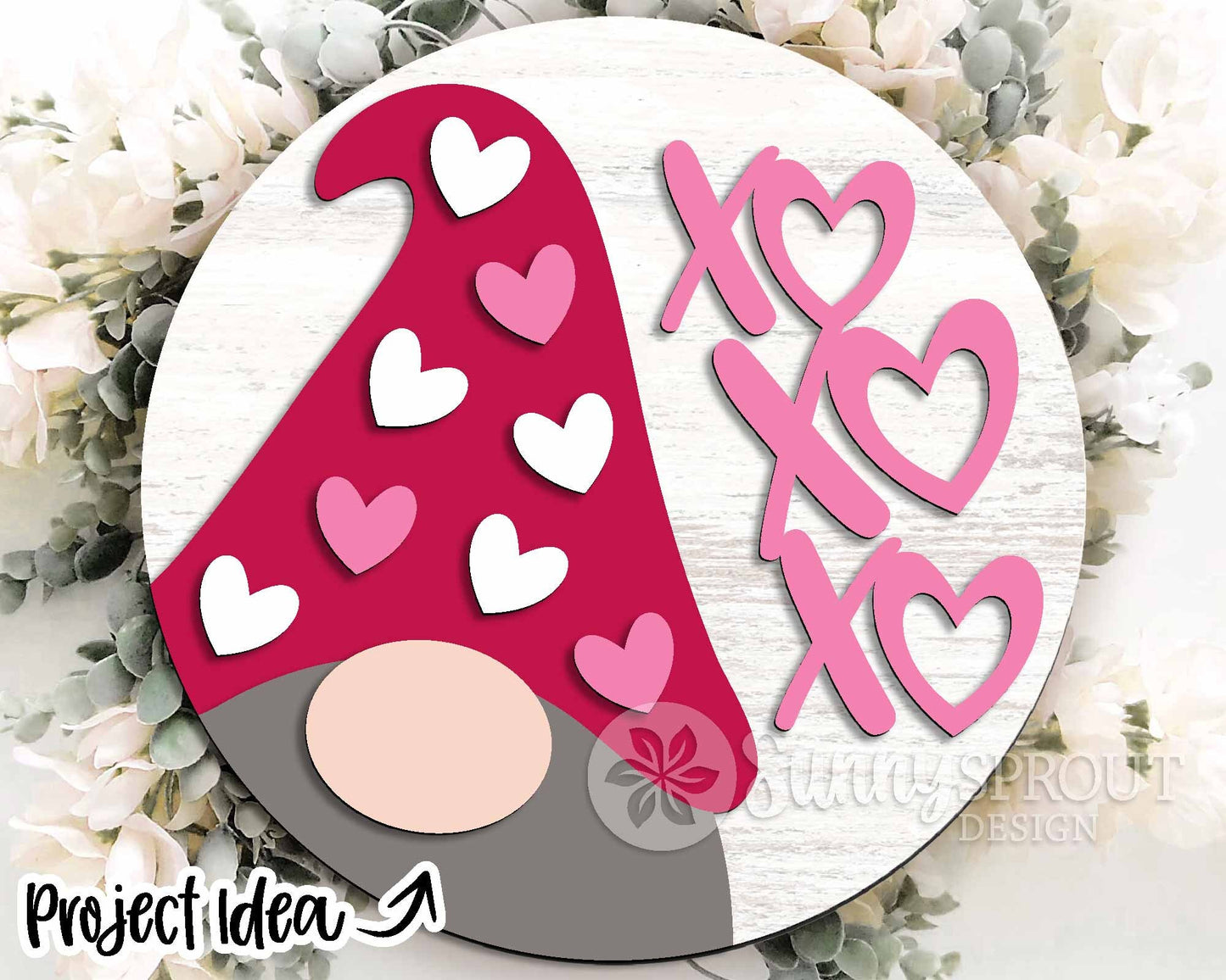 Valentine Laser Sign Bundle 3, Round door hanger, Glowforge laser file, Cricut, Heart welcome sign, Valentine's Day decor
