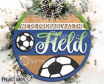 Sport Door Hanger Sign Bundle, Round sign svg, Glowforge laser file, Cricut, Football, Basketball, Hockey, Baseball, Golf