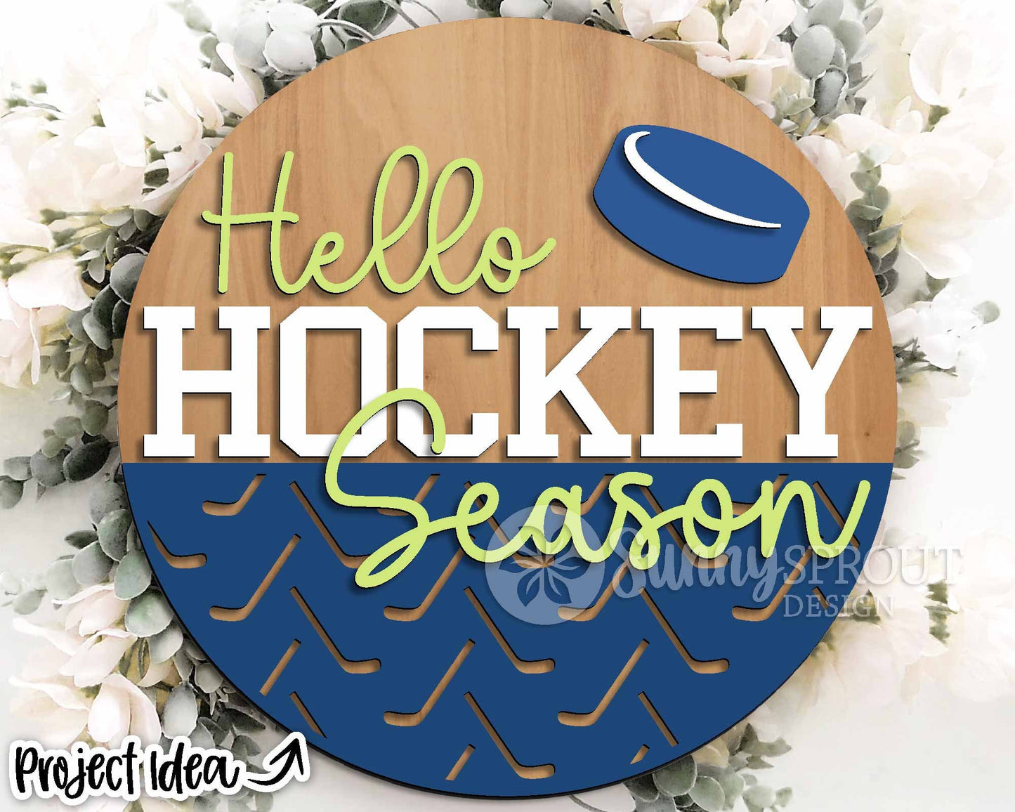 Sport Season Sign Bundle, Round door hanger svg, Glowforge laser file, Cricut, Football, Basketball, Hockey, Baseball