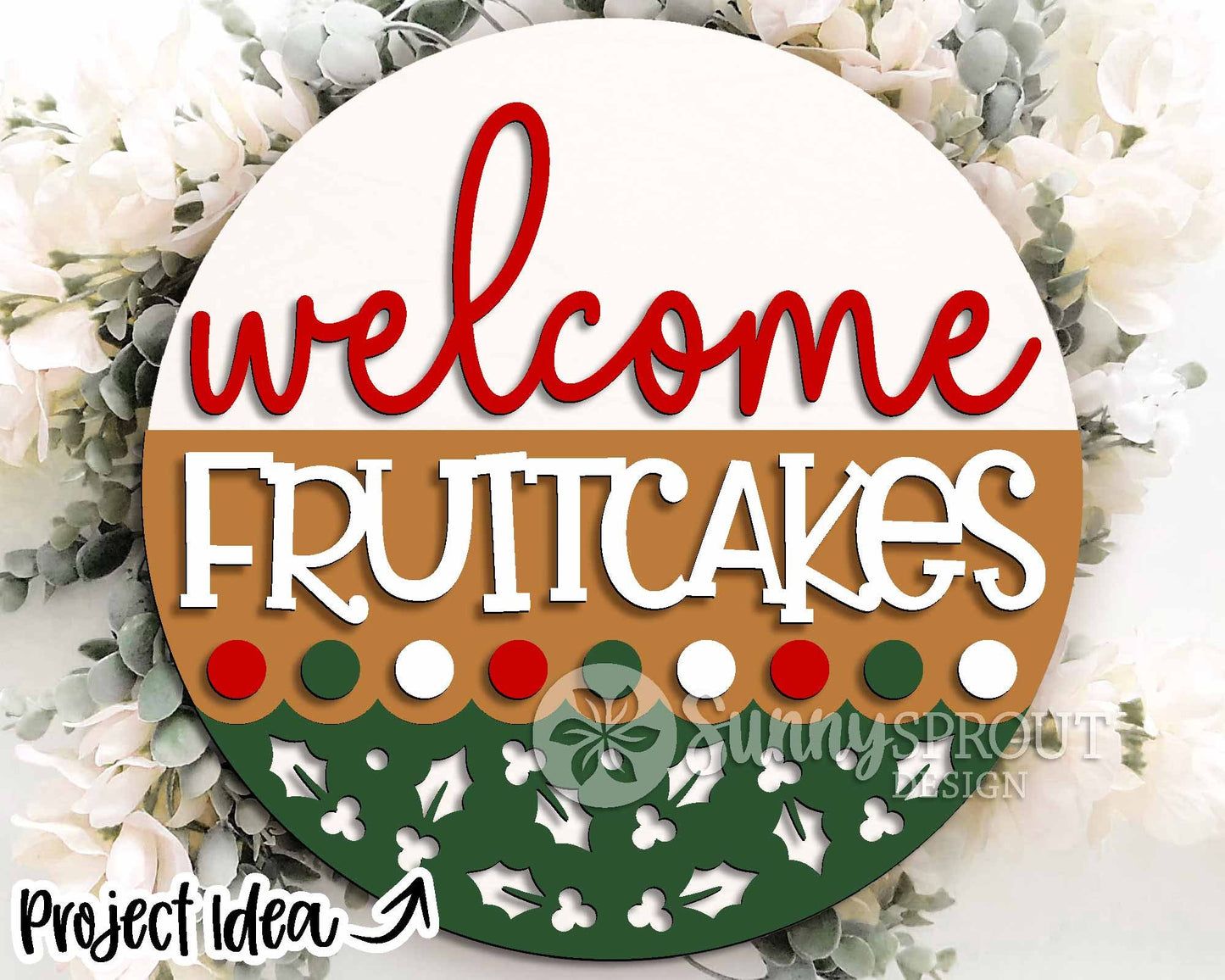 Christmas Laser Sign Bundle 3, Round door hanger, Glowforge laser file, Cricut cut file, Holiday welcome svg, Winter sign