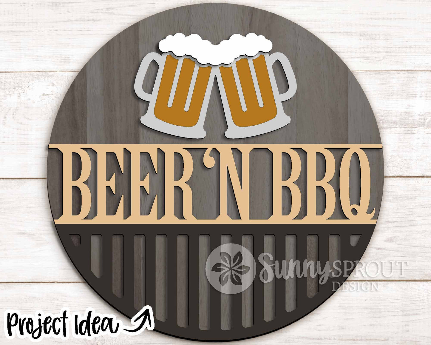 Summer Patio Laser Sign Bundle, Round door hanger svg, Glowforge laser file, Cricut cut file, Front door welcome sign