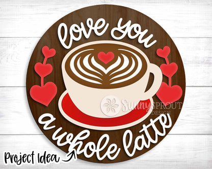 Valentine Laser Sign Bundle 4, Round door hanger, Glowforge laser file, Cricut, Heart welcome sign, Valentine's Day decor