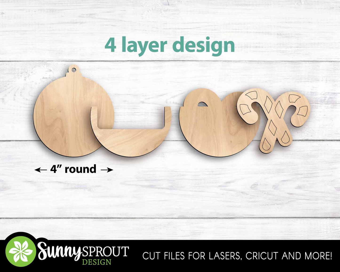 Gift Card Holder Ornament Bundle, Digital download, SVG laser cut file, Cricut, Christmas design