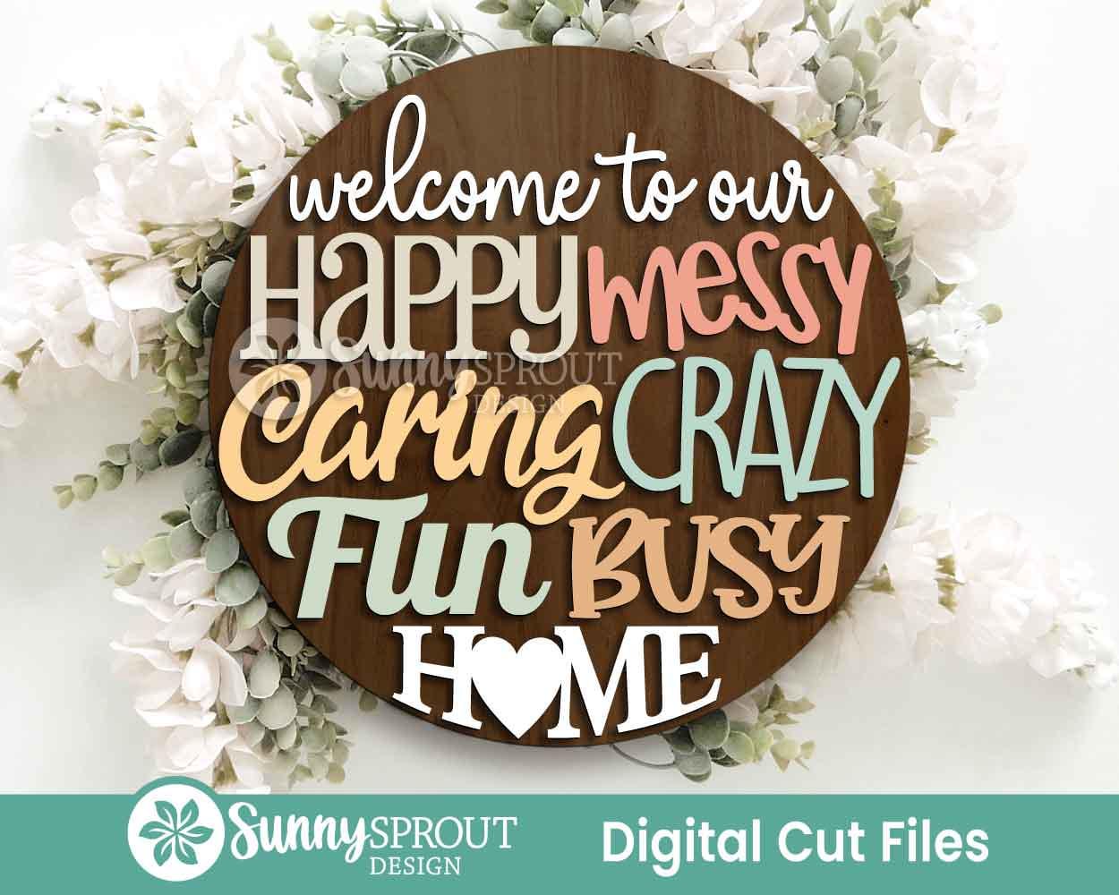 Snarky Laser Sign Bundle, Round door hanger svg, Glowforge laser cut file, Cricut, Funny door sign svg