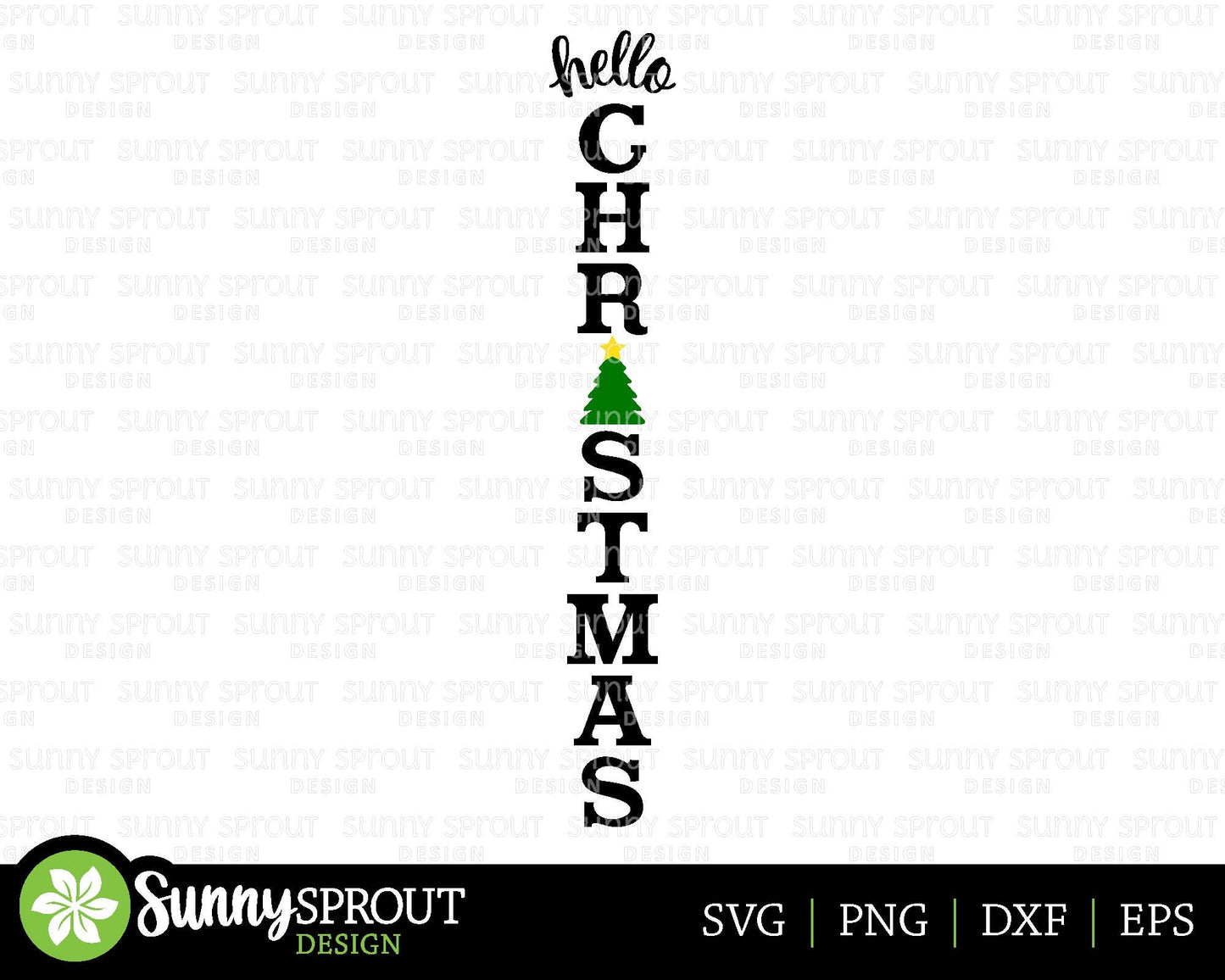 Hello Christmas Porch Sign, Digital download, Cricut SVG cut file, Silhouette, Holiday door leaner design