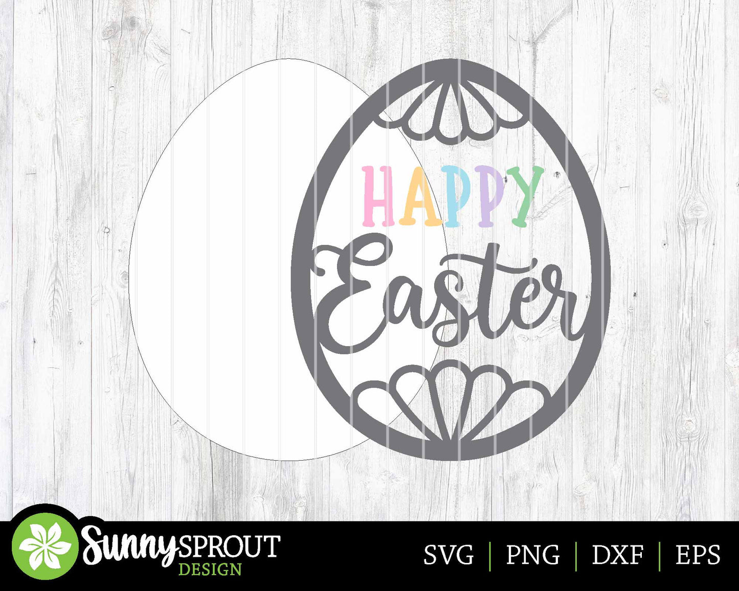 Happy Easter Egg Sign, Digital download, SVG Laser cut file, Cricut, Door hanger wall art design