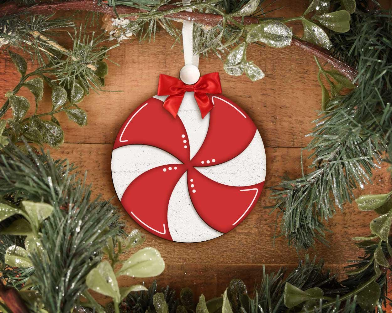 Christmas Ornament Bundle, Digital download, SVG laser cut file, Cricut, Santa gingerbread man reindeer design