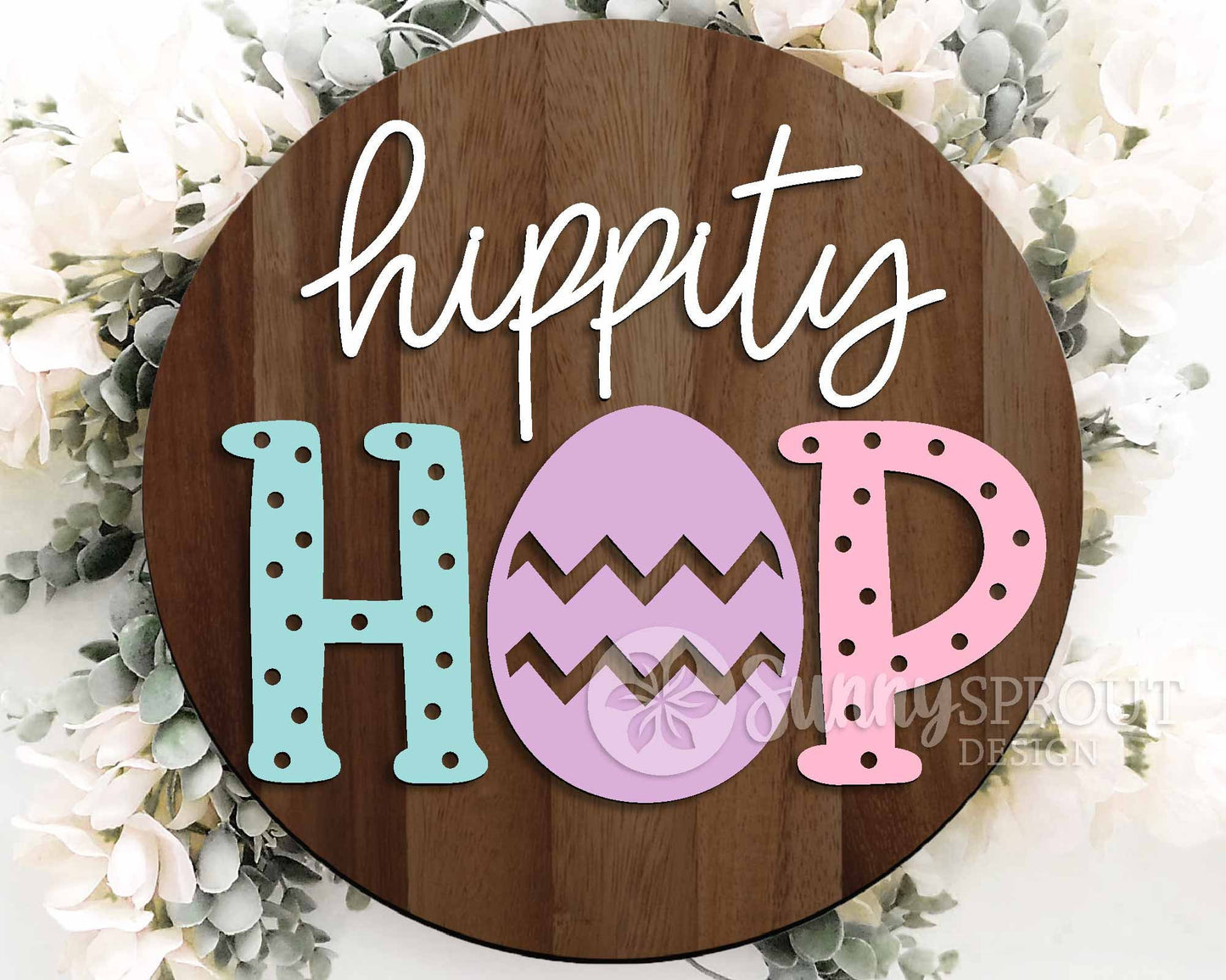 Easter Sign Bundle 1, Round door hanger svg, Glowforge laser file, Cricut cut file, Spring welcome sign svg, Easter bunny