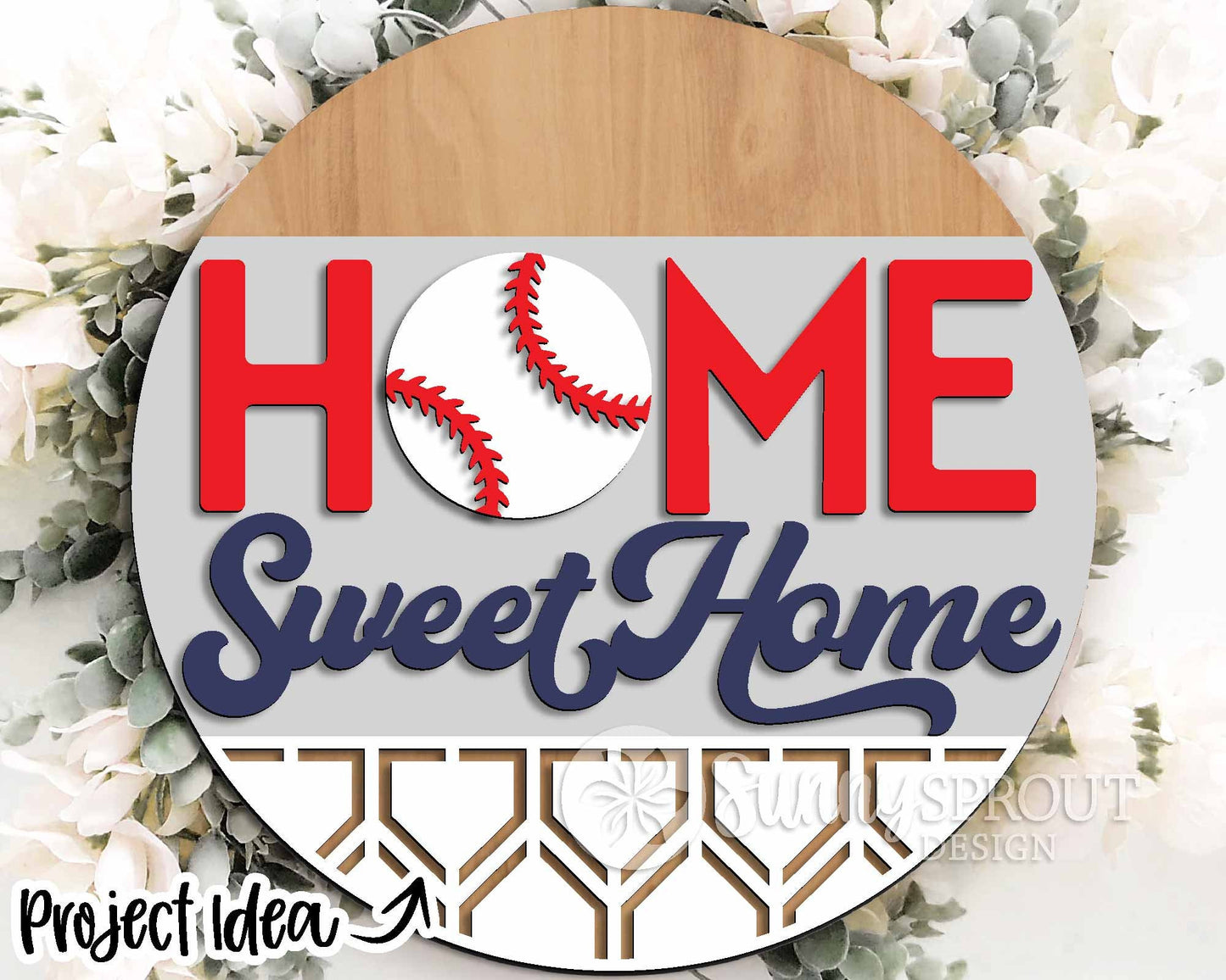 Baseball Softball Laser Sign Bundle, Round door hanger svg, Glowforge laser file, Cricut cut file, Ballfield welcome sign